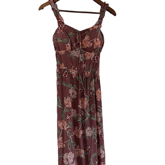 Long flower dress, size medium. Strapless - Picture 3 of 4